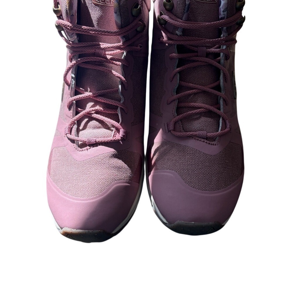 Keen Terradora II Mid Waterproof Hiking Boots Pink Purple‎ Floral Women 11 - Picture 2 of 6